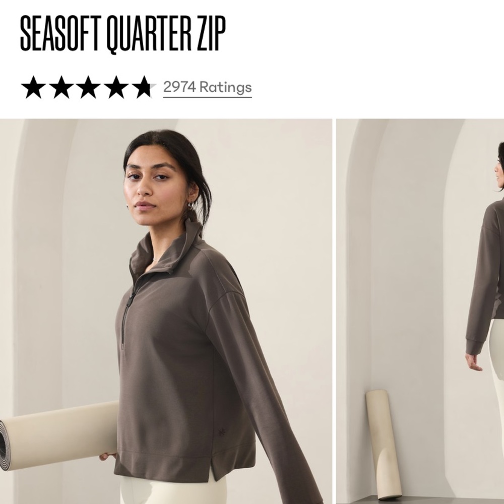 Athleta  sea soft quarter zip worn once
